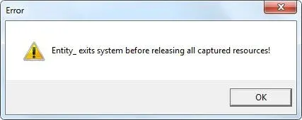 Why am I Getting Entity Exits System Before Releasing all Captured Resources?