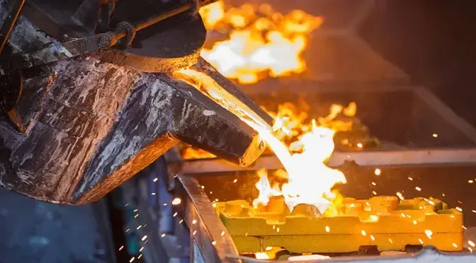 Metal castings produced on a line planned with process simulation