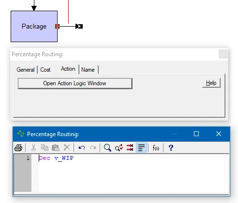 How do I display the count of objects moving through a process