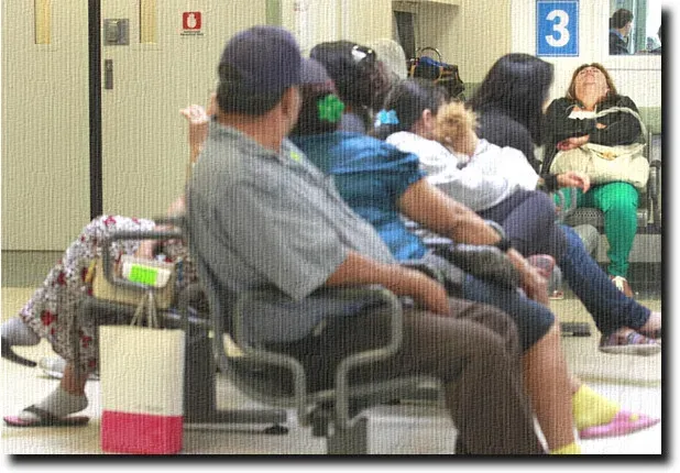 Patients waiting in an emergency department before the process was modeled