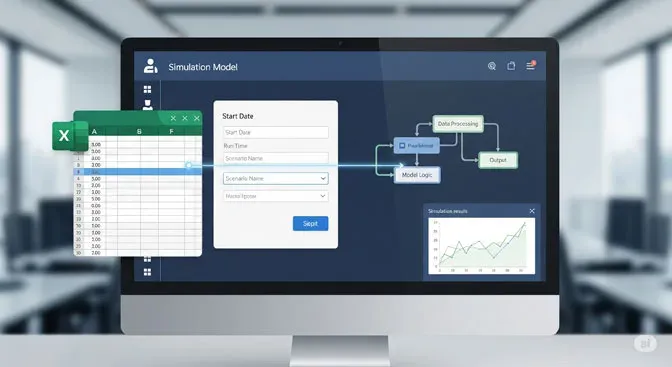 A custom interface that lets users drive a ProcessModel simulation from simple inputs