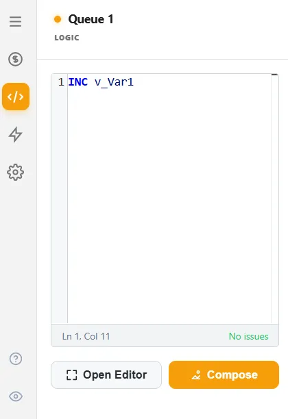 The queue Logic tab