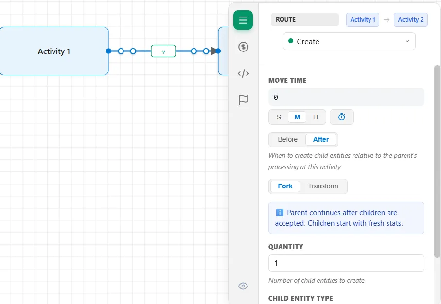 A create route's General tab