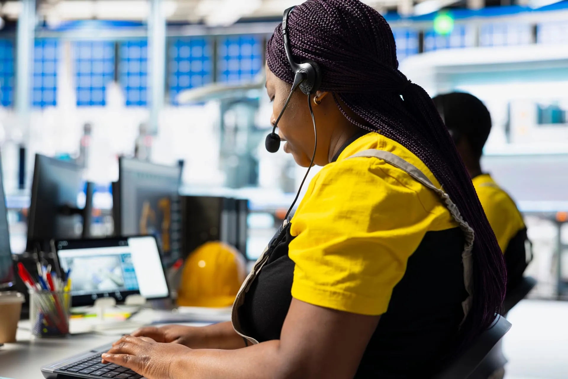 Service team handling customer workflows