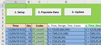 Entering the complexity codes in column C