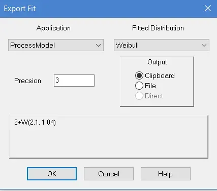 Stat::Fit export distribution window